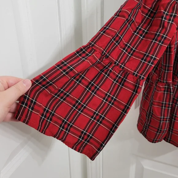 Madewell Plaid Babydoll Blouse - Picture 5 of 7